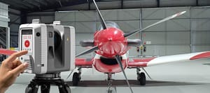 Artec Ray 2 Leica RTC360 laser scan of plane for flight simulator CGI