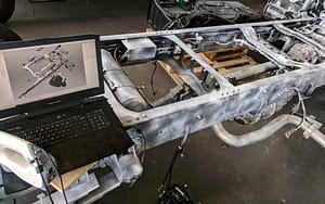 3D scanning a truck cab chassis using 3DSL's 3D scanning service