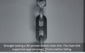 Strong 3D printed carbon fibre chain link